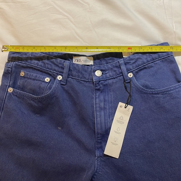 NWT Zara mid rise regular length bootcut fit slate blue jeans in size 8 - Picture 11 of 11